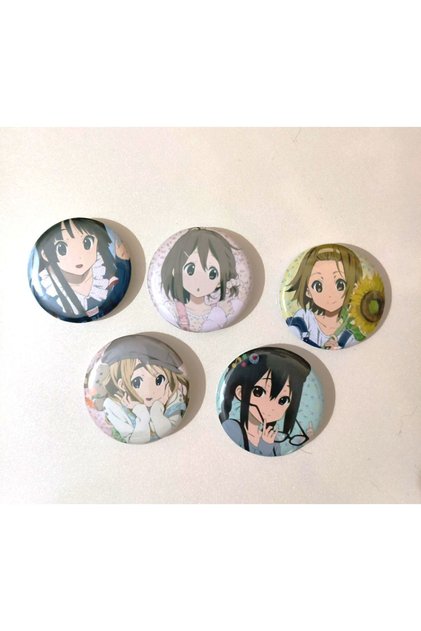 K ON! K ON Anime Buton Rozet 37mm 5 adet