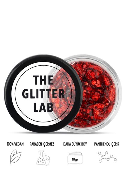 Jel Formlu Parlak Glitter Red Velvet