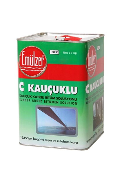 Emülzer C Kauçuklu Bina Teras Çatı Bodrum Su Yalıtım Zifti 17 kg