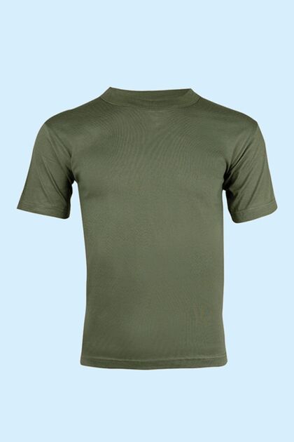 Male Military Dark Green O Neck Short Sleeve Undershirt 3-Piece