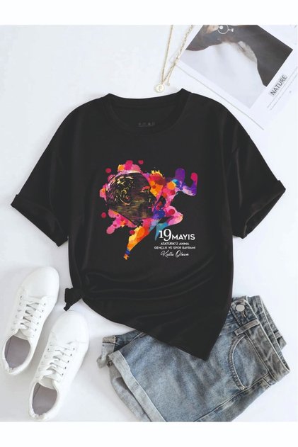Black 19 May Printed Children's T-Shirt
