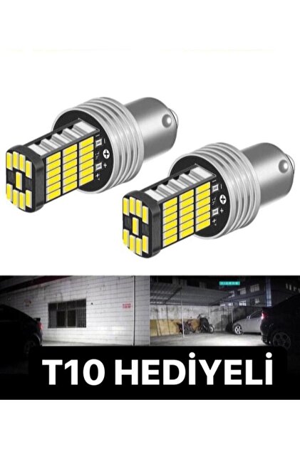 Ba15s 1156 P21w 45 Led Geri Vites,Sinyal,Stop Ampulü(2 Adet)