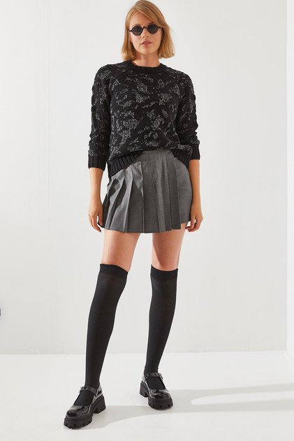 Women's Black Knitwear Sweater 20246178