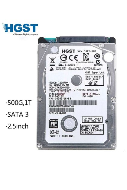 HGST 2.5インチ HDD 500GB SATA3【5個】動作確認済 HGST 2.5
