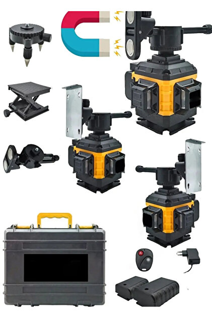 MOONSHOP Alman 256 Vf 16 Köşe Otomatik Hizalama Lazer Metre 360