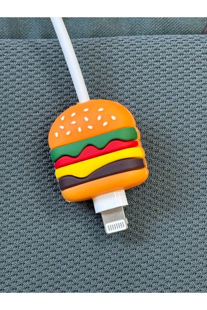 Cute Hamburger Silicone Cable Protector