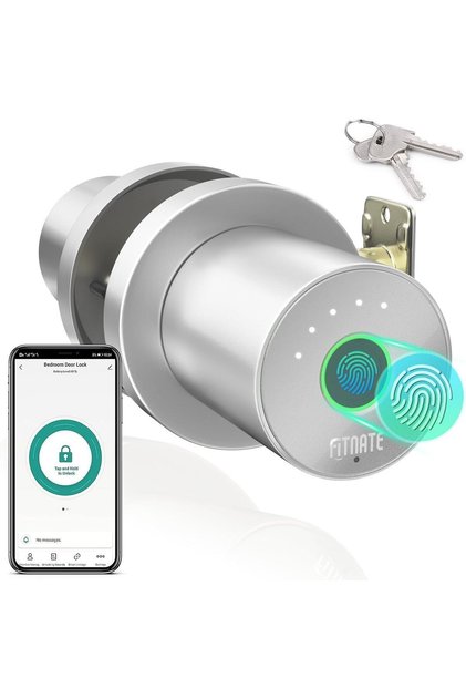 FITNATE Akıllı Kilit Parmak İzi Kapı Kilidi, Uygulama Kontrollü Bluetooth