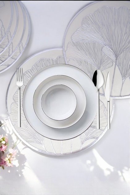 6-Piece American Service Supla Silver Round - 38 cm Acr-282 C320.033