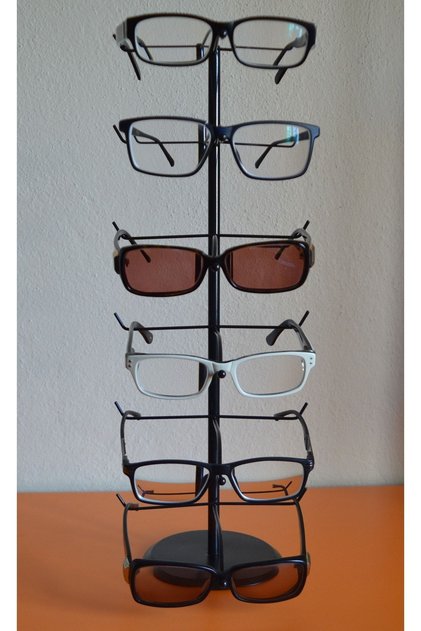 Glasses Stand Organizer 6 Pieces Black