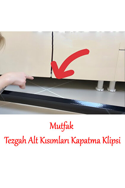 Badem10 Alüminyum Baza Klipsi Mutfak Dolap Tezgah Alt Kısım