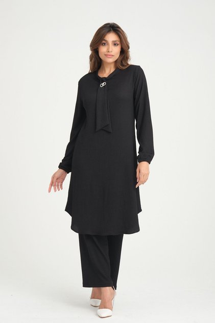 Women's Woven Crinkle Wrapped Fabric Bottom Top Set