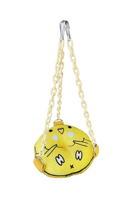 Budgie Round Bagel Swing Double Sided Swing Toy Yellow