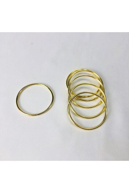 Metal Halka 5 cm Gold 20 Adet Süsleme Konsept Hediyelik Nikah Şekeri