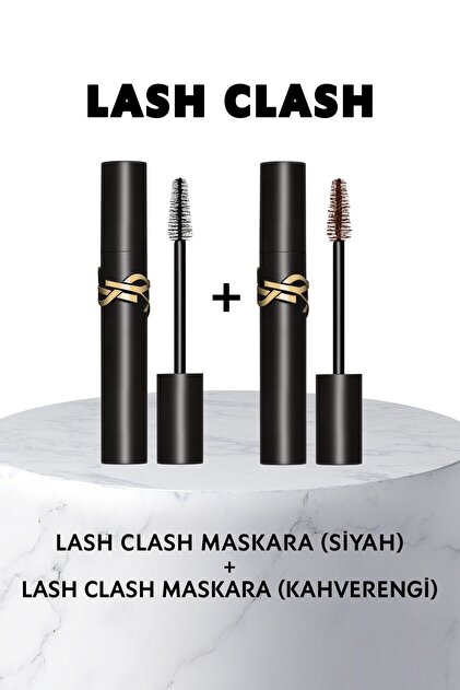 Yves Saint Laurent Lash Clash Siyah & Kahverengi Makyaj Seti