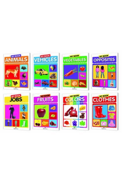 Kindergarten Preschool English Book Set - (Ages 2 - 7)color - 80 Words - 80 Photos