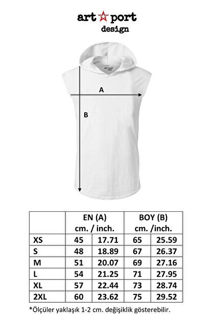 Artaport Design Unisex Beyaz Anka Kuşu Tasarım Kapşonlu Kolsuz T-shirt - 2