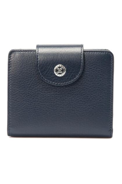 Genuine Leather Navy Blue Women's Wallet S1CB00005674