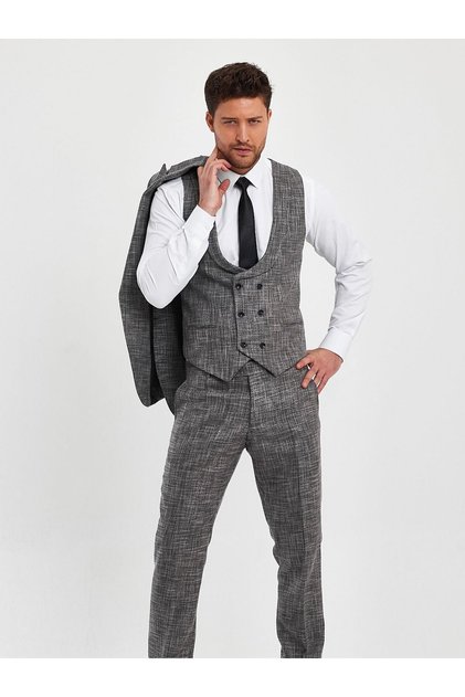 Tailor Ayhan 3-Button Slimfit Vest Set - Melted Dress