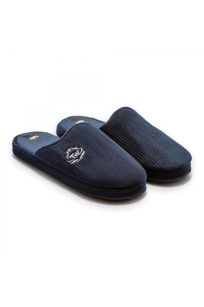 Aa0460 m Muted House Slippers Navy Blue Men's Slippers