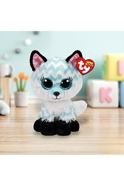 ぬいぐるみ TT TY Beanie Boos ATLAS AQUA CHEVRON SEVİMLİ PELUŞ TİLKİ 25 cm