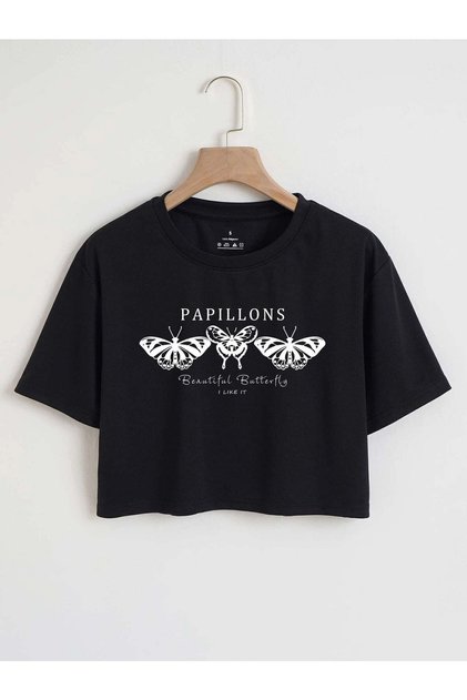 Printed Crop Tshirt