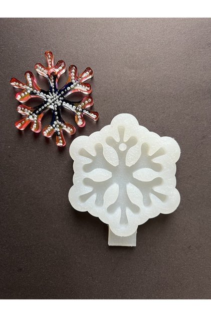 Epoxy Christmas Pine Tree Silicone Mold, Keychain Silicone Mold, Snowflake Silicone Mold