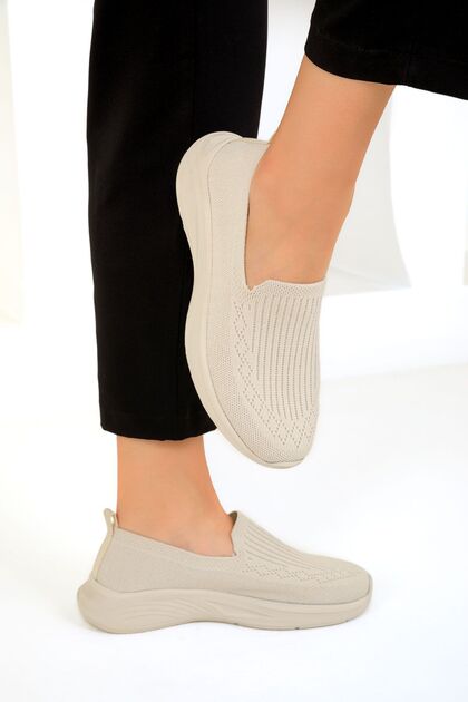 Beige Sneaker 19452 - Women