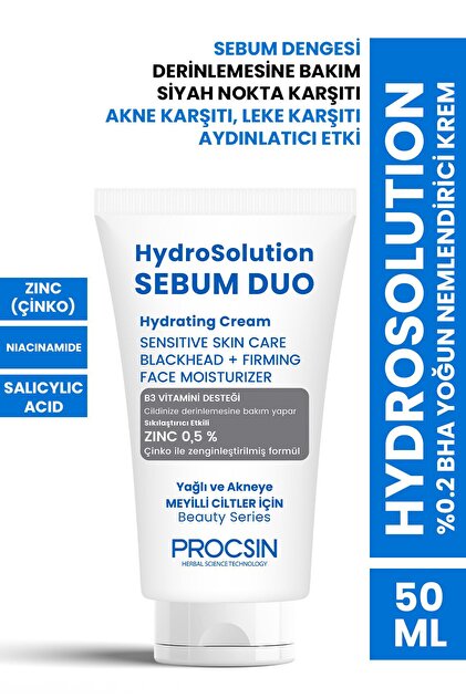 PROCSIN Hydrosolution %0.2 Bha Yoğun Nemlendirici Krem 50 ml