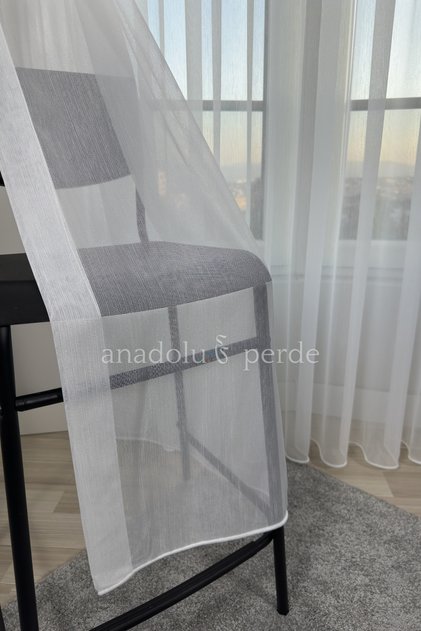 Glittery Bamboo Tulle 1/3 Dense Pleated Ecru Suitable for Living Room, Dining Room, Any Room, Heavy Weight, Lead-Weighted