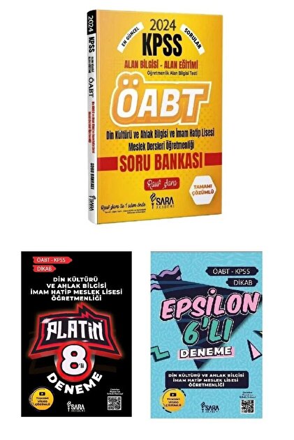 Şara Akademi Öabt Din Kültürü Soru 14 Deneme 3 Lü Set - Rauf Şara