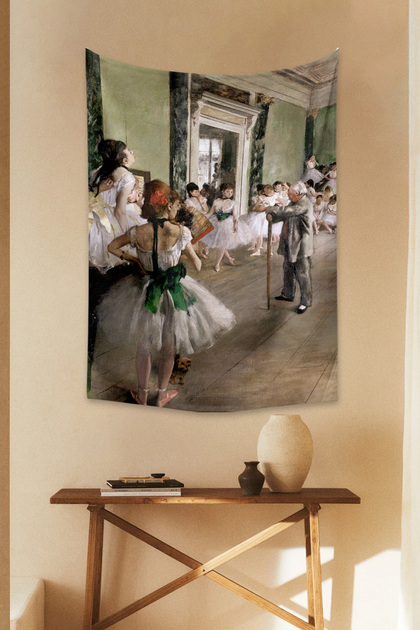 Edgar Degas Dance Class, Ballet Class Wall Covering Tapestry