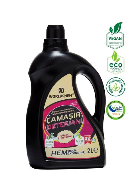 Helal Sıvı Çamaşır Deterjanı Siyahlar Için Bitkisel Çevre Dostu Sertifikalı Konsantre 2 L