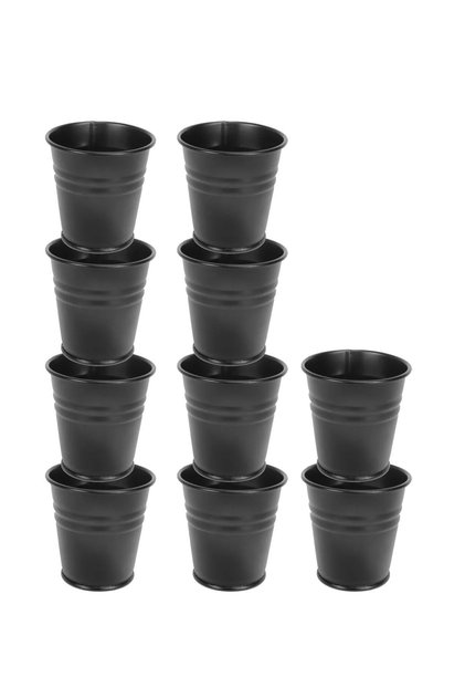 10Adet Metal Mini Kova 9 Cm , Çok Amaçlı Kova, Şeker Tuz Kovası , Saksı , Kalemlik