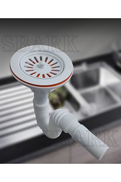 SBARK Körüklü Büyük Lavabo Evye Gider Sifonu Çöpmak Plastik Geniş