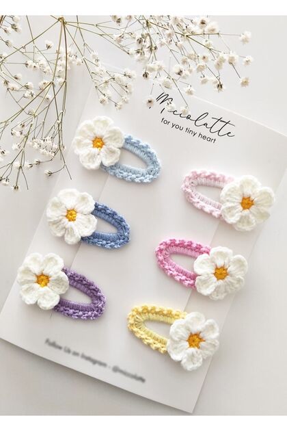 Baby And Child Hand Knitted Daisy Buckle Set of 6