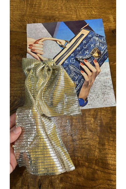 Varakli Sari Fi̇yonklu Arma Sewing Garment Applique 23X19 cm