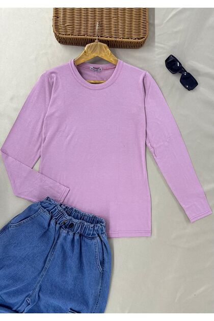 Women's Long Sleeve Viscose Body Athlete Top Pink