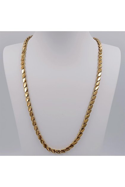 Çelik Gold Kalın Arpa Kolye 60 Cm