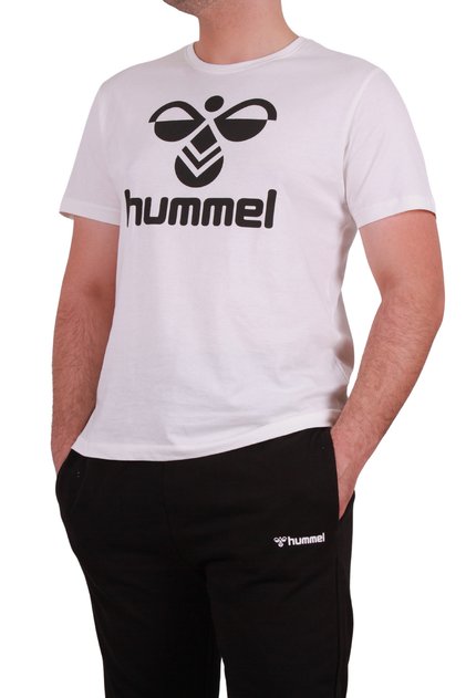 Tricou alb pentru bărbați Hmlsenes - 922217-9003