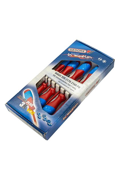 Gedore Magic Vde 1000v Düz Yıldız Izoleli Tornavida Takımı 7 Parça