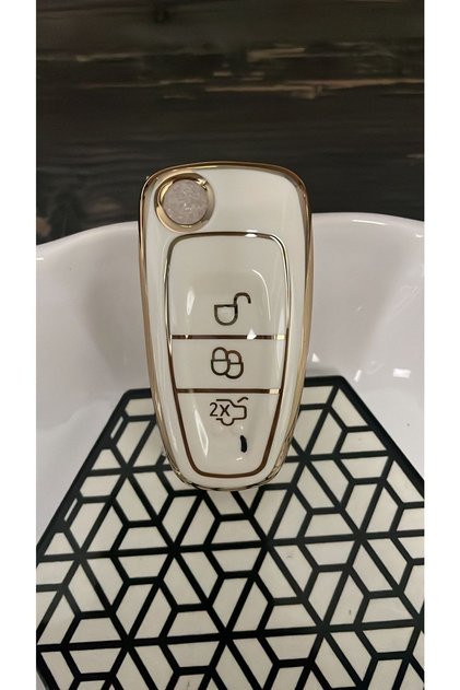 Ford Focus, Mondeo, Fiesta, Kuga, Transit, etc. Nano High Quality Silicone Remote Control Cover White