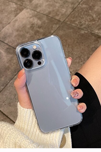 Iphone 13 Pro Max Kılıf Sert Şeffaf Sararmaz Kılıf Premium Ultra Net Kamera Çıkıntılı Kılıf