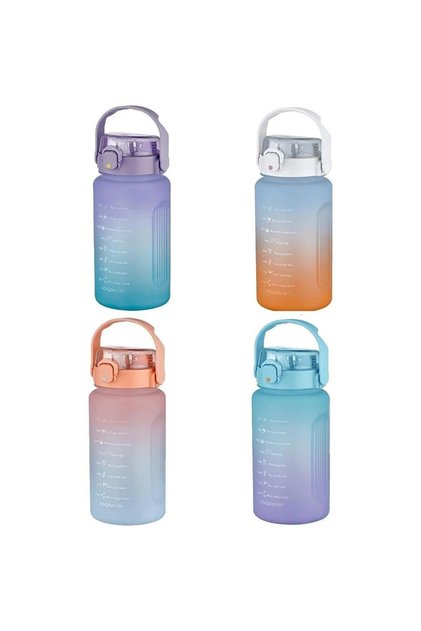 Life 1500 ml Motivational Water Bottle with/without Straw 1.5 Liter Water Bottle (MIXED COLOR 1 PIECE)