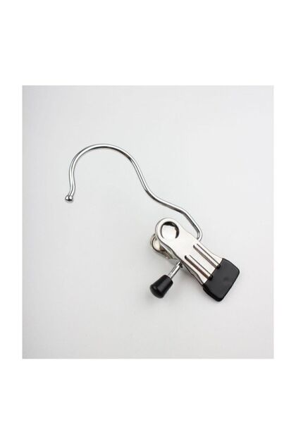 Showcase Single Latch Chrome Metal Hanger, Shawl Hanger - 10 Pieces