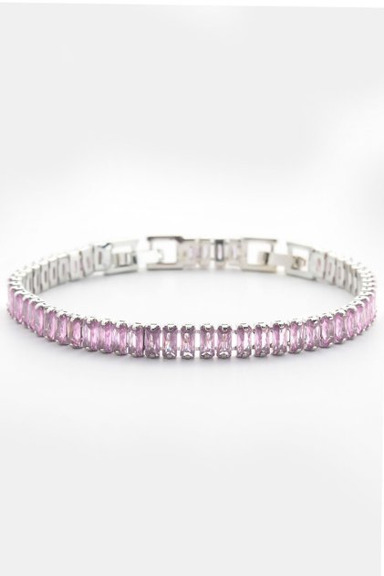Women's VIP Waterway Anti-Tarnish 5mm Pink Baguette Bracelet
