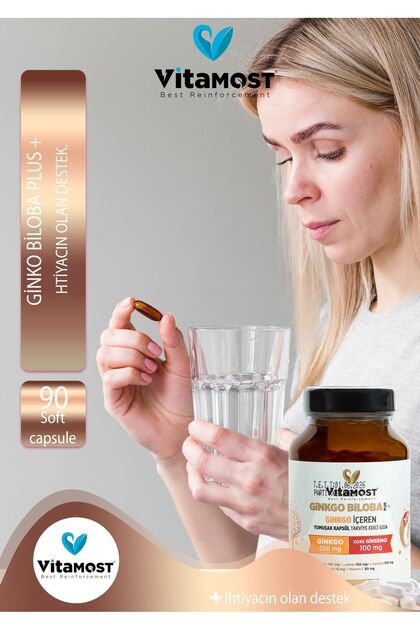 Vitamost Ginkgo Biloba and L-carnitine Korean Ginseng - 1200 Mg 90 Capsules- Trendyol Vitamost Ginkgo Biloba and L-carnitine Korean Ginseng - 1200 Mg 90 Capsules- Trendyol