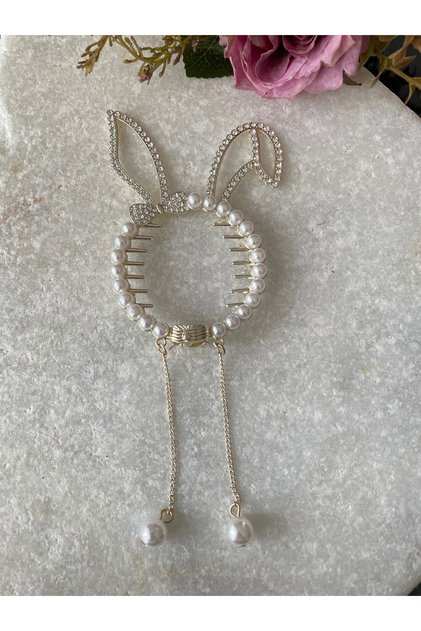 Rabbit Ear Figured Horsetail and Bun Buckle