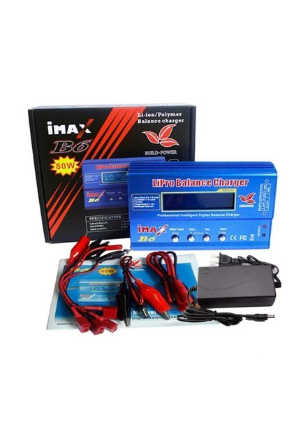 B6 Digital Lipo Pil Batarya Şarj Cihazı Profesyonel Lcd Ekranlı 80w Ac/dc Şarj Adaptörü Eu-12