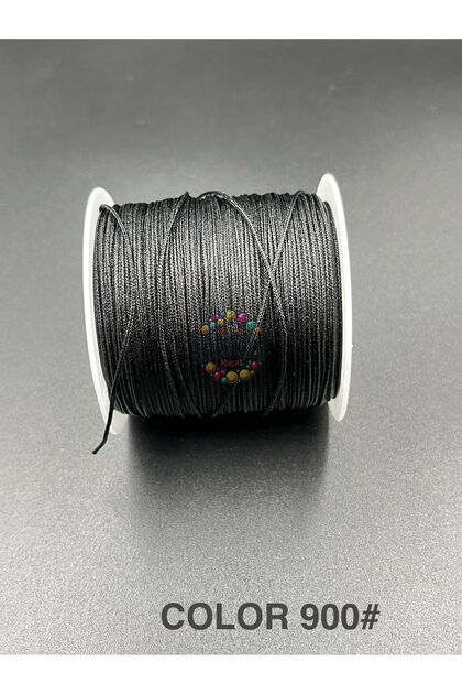 0.8 mm Siyah Paraşüt İp Color 900 Takı Yapımı Aksesuar (100 Metre)