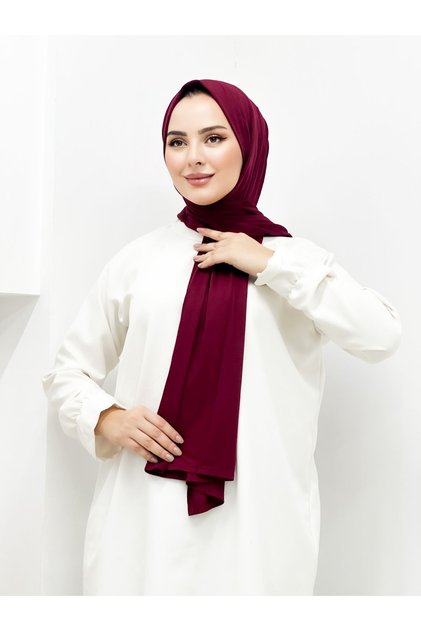 Efdal Combed Cotton Shawl Burgundy